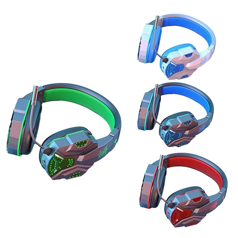 Clearance Sale Gaming Headset Rechargeable Bluetooth Wired Dual-mode With Microphone RGB Light Effect Cost Effective Earphones
