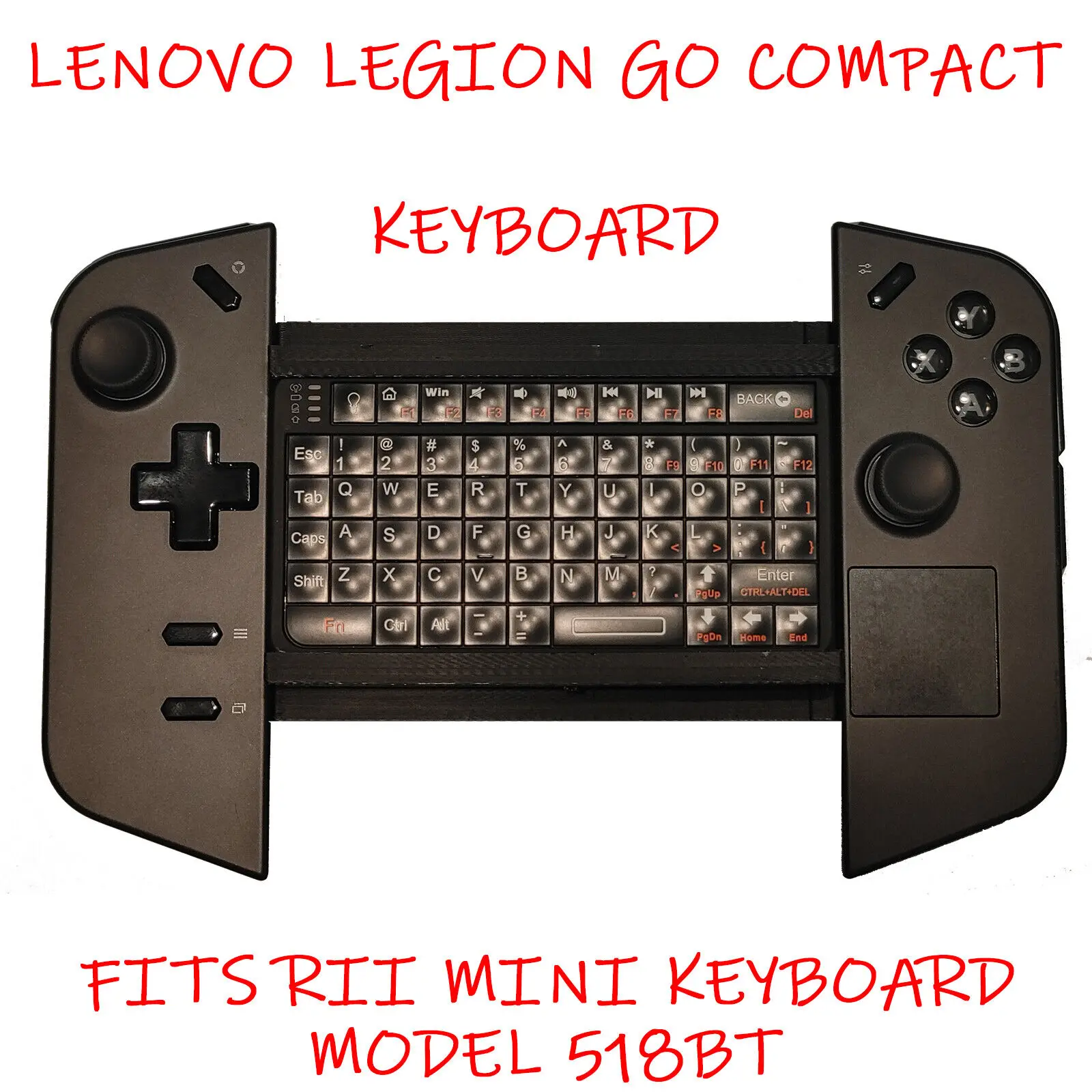 Legion Go Mini Bluetooth Keyboard, Portable Wireless Keyboard with Backlit, Rechargeable Mini Keyboard for Lenovo Legion Go