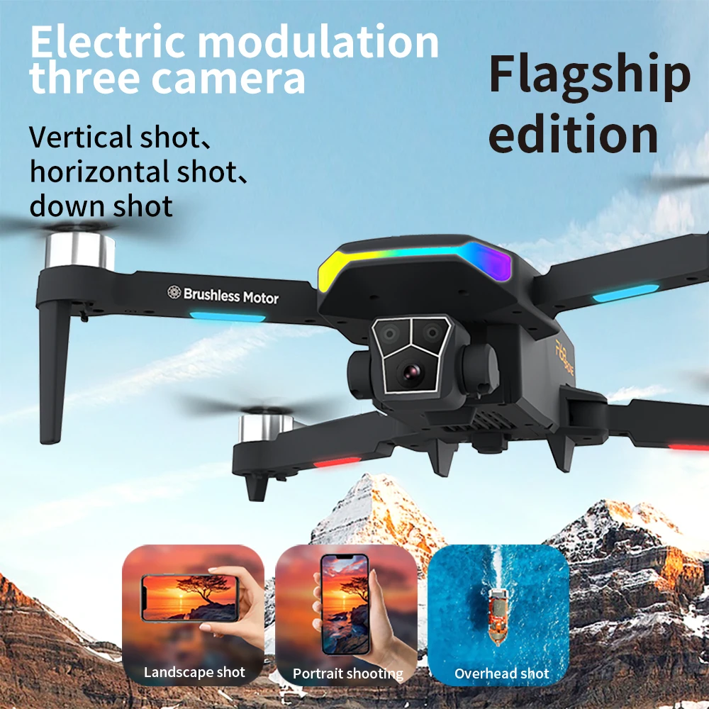 For Xiaomi F168 Drone Obstacle Avoidance Optical Flow Position Aerial Photography RC Foldable Quadcopter for Adult Child Toys