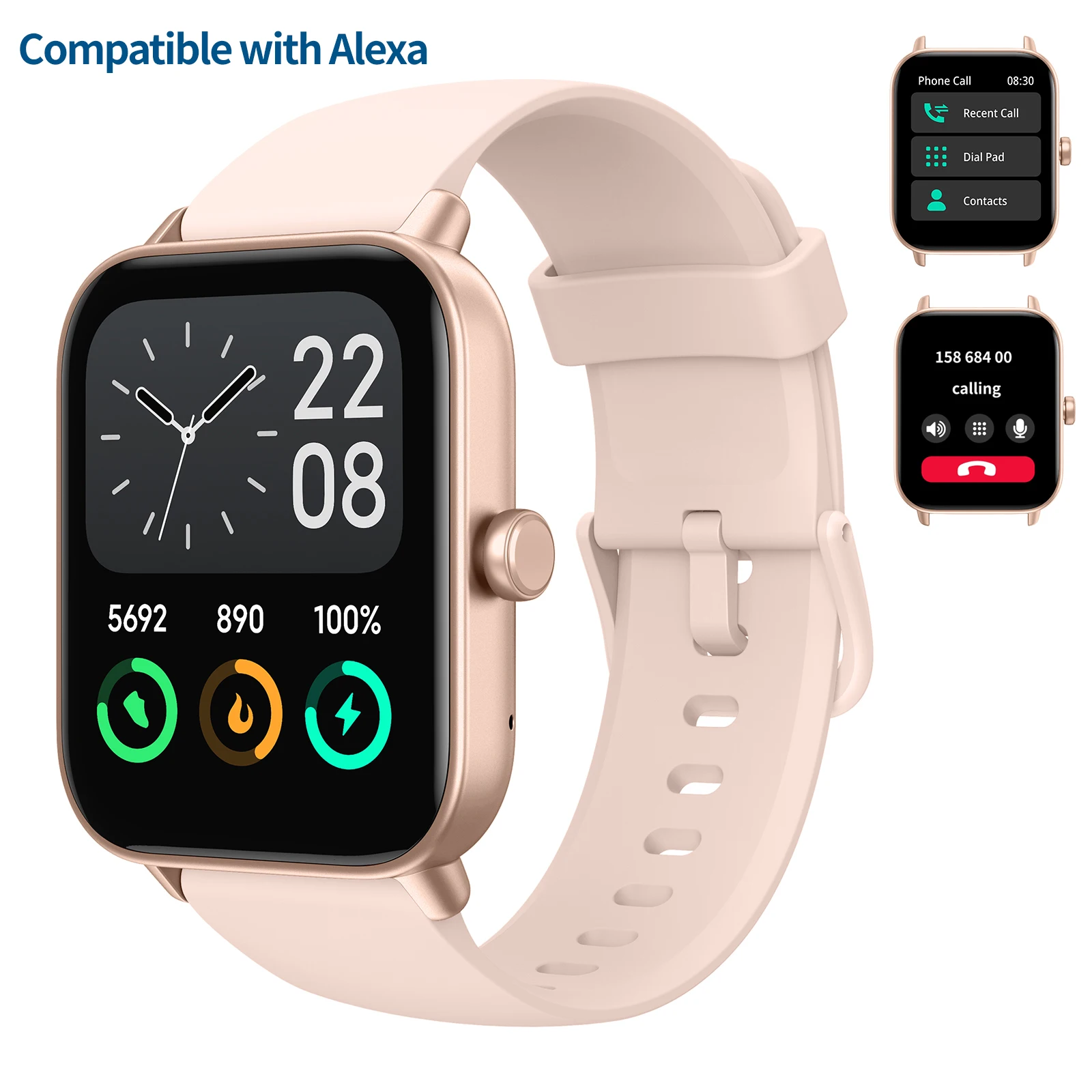 Smartwatch for IPhone/Android, Full-Touch HD Screen,Music Playback, Activity Tracker,Wireless Smartwatch Suitable for Men&Women