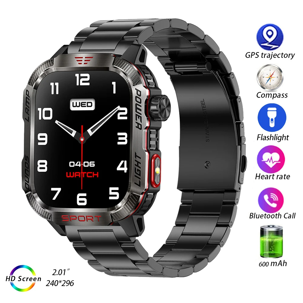 Outdoor Sport Wrist Watches HT29 Smart Watch Men Women LED Flashlight Compass Smartwatch Fitness Bracelet Men's Wristwatch Clock