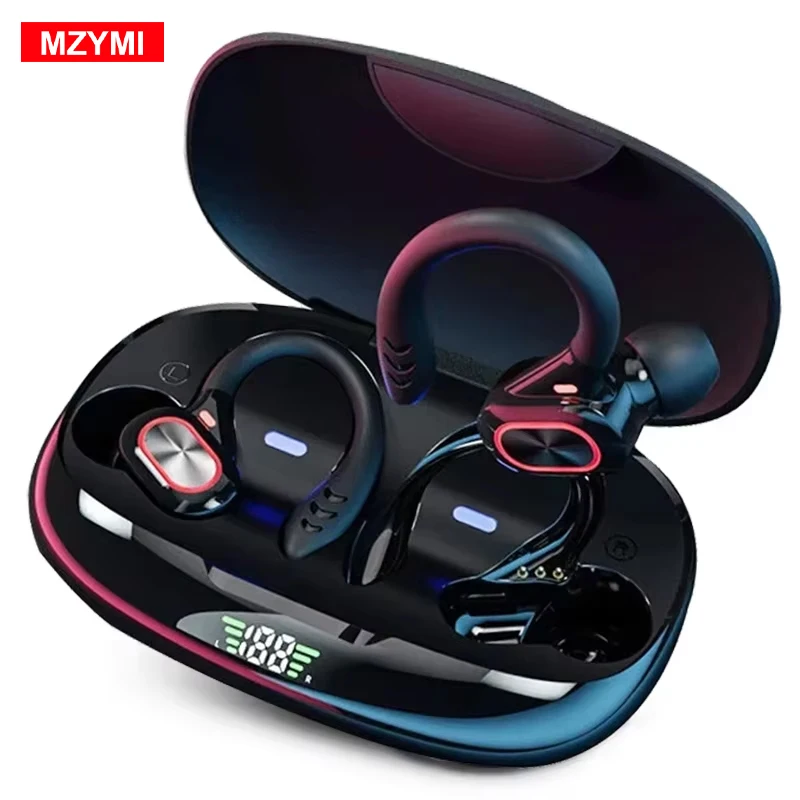 MZYMI S730 ENC Wireless Earphones Ear Hook Bluetooth Earbuds TWS Hifi Headphones Gaming Touch Control Sport Headset With Mic