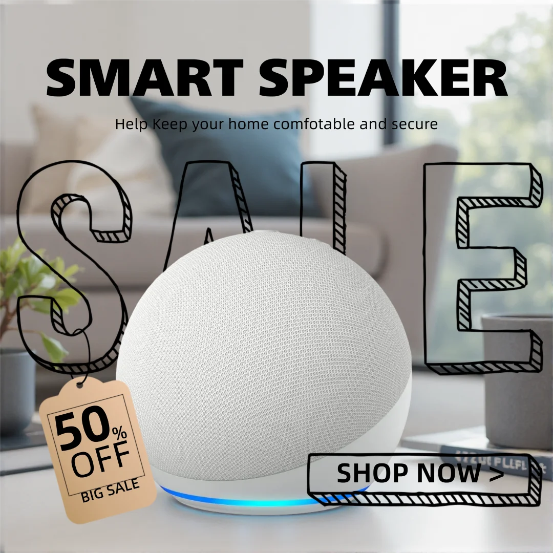 Brand New Original Alexa Dot 5th Gen Maximum Version Model Voice Smart Speaker With Premium Sound Horn Smart Home Zigbee Hub