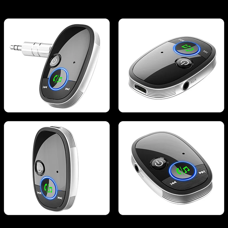 BR06 Bluetooth Receiver, Car Bluetooth Hands-free 3.5mm AUX Audio Amplifier Wireless Audio Receiver for Speakers