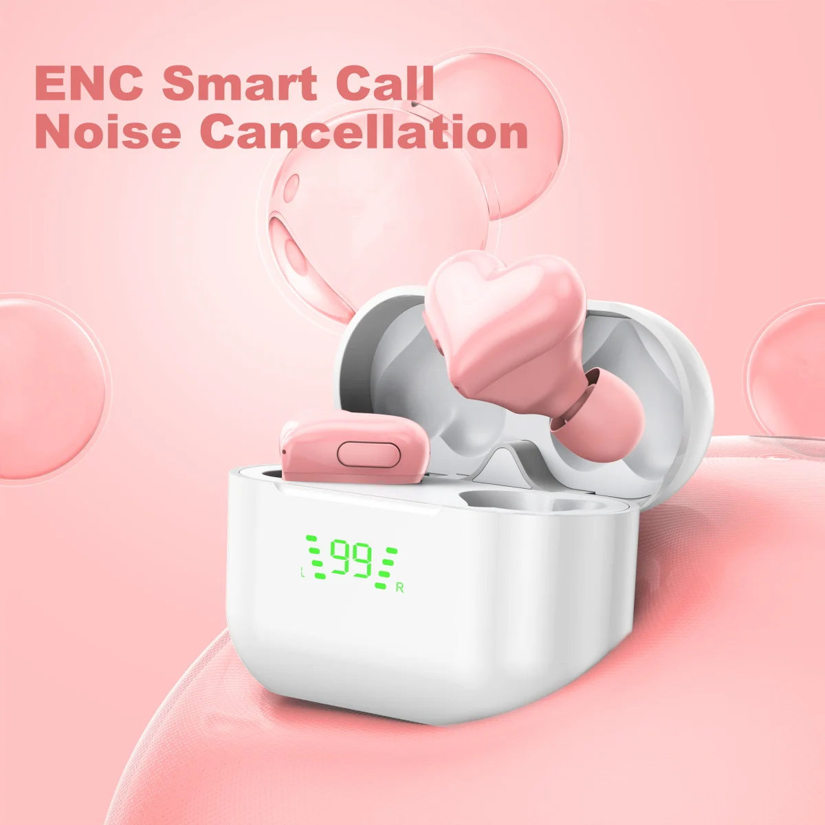Beautiful Stylish Earbuds Cute Sports Pop Earbuds Premium Smart Noise Cancelling Wireless Earbuds For Android/IOS