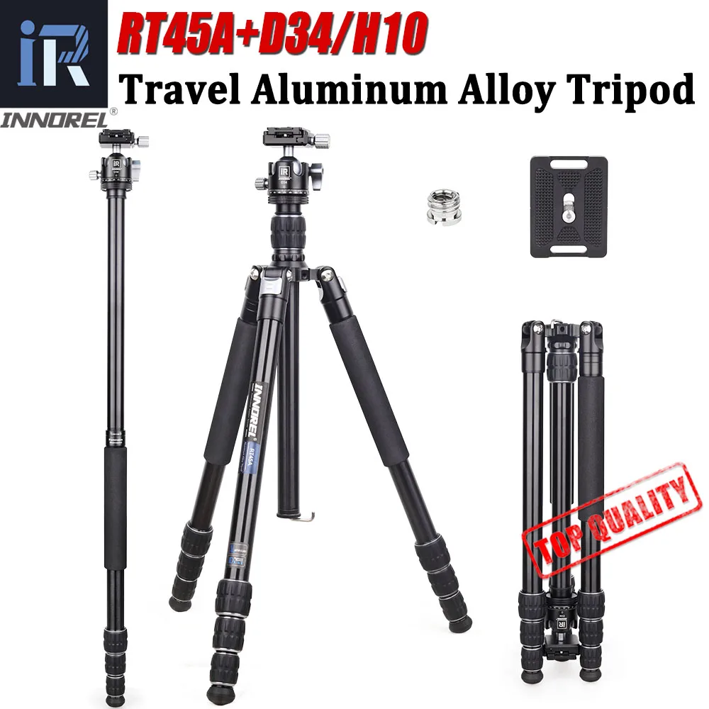 INNOREL RT45A Professional Portable Camera Tripod Aluminum Alloy Travel Photographic Monopod for DSLR Camcorder Stand Load 15kg