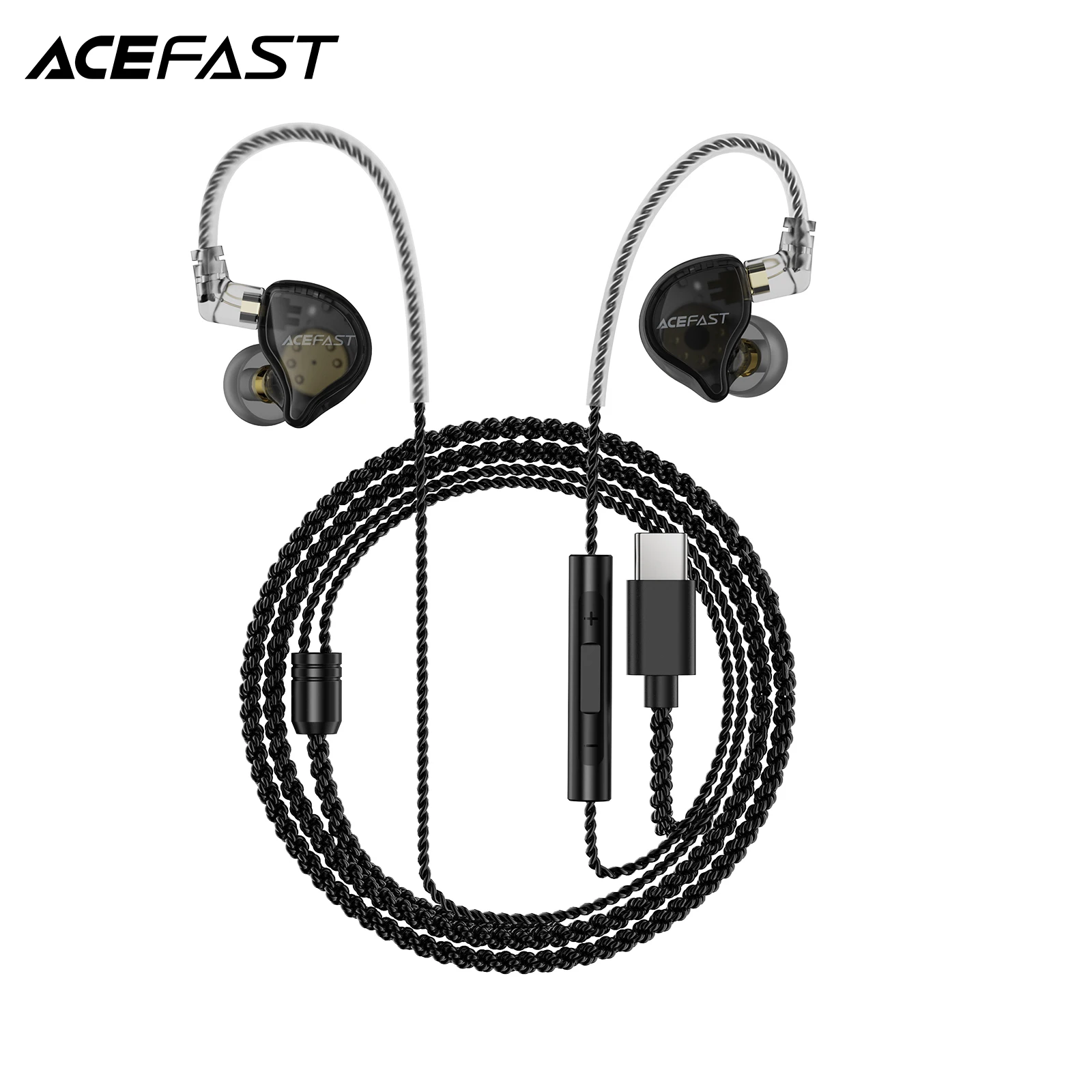 ACEFAST DAC Type C Wired Dynamic Earphone For iPhone 17 16 HiFi Bass Stereo in Ear Gaming Low Delay Earbuds For Samsung S22 S23