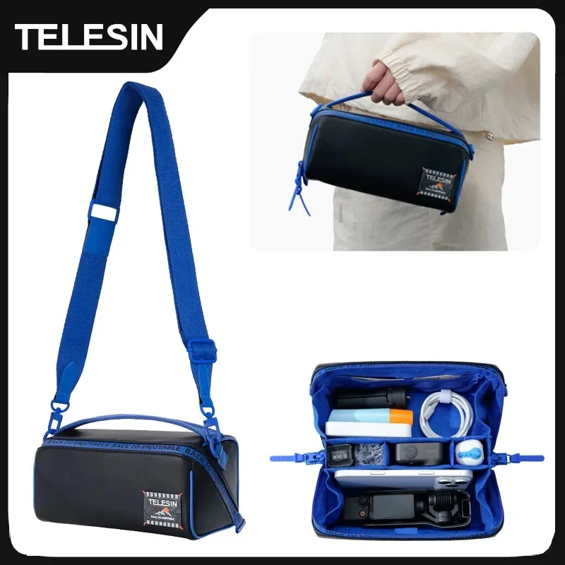 TELESIN Storage Protection Bag Carrying Case for DJI OSMO Pocket 4 3 Crossbody Bag Camera Accessories Storage Bag Storage Box