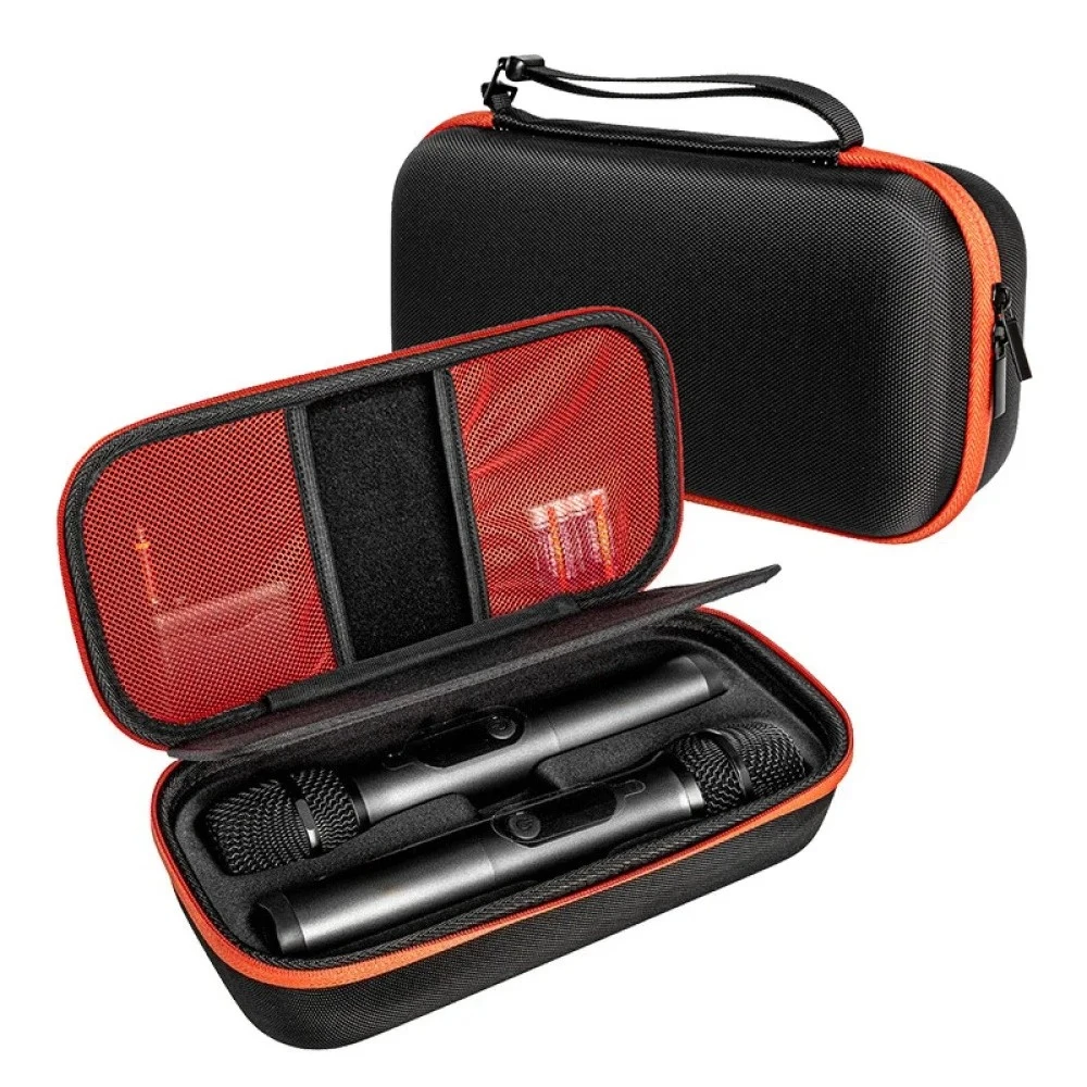 Wireless Mic EVA Storage Bag for JBL PartyBox Wireless Two Microphone Box Portable Double K Song Travel Carrying Case