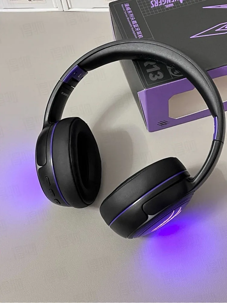 MARVEL Wireless Bluetooth Headphones Noise Reduction Earphones Deep Bass Foldable Retro Gaming Headset