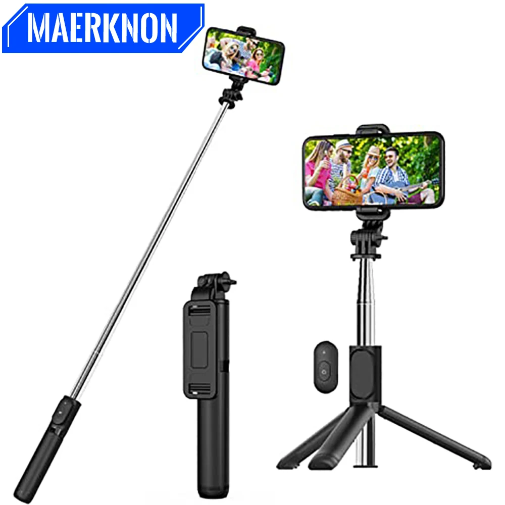 Selfie Stick Tripod For Phone Wireless Bluetooth Cell Phone Gimbal Extendable For iPhone Xiaomi Samsung For Live Streaming