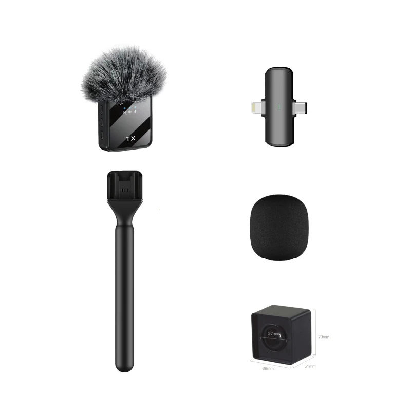 NUNAVO Interview wireless microphone professional microfeono Mic Handle broadcast microphone handheld for iphone smart phone