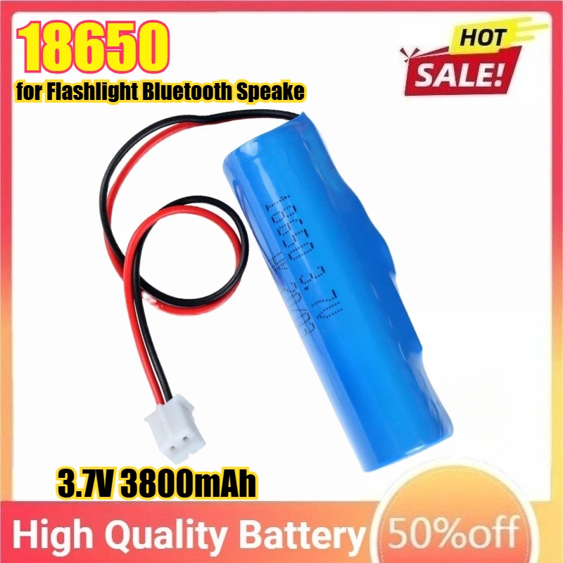 3.7V 3800mAh 18650 Lithium Rechargeable Battery for Flashlight Bluetooth Speaker Hair Clipper Light Toy Car