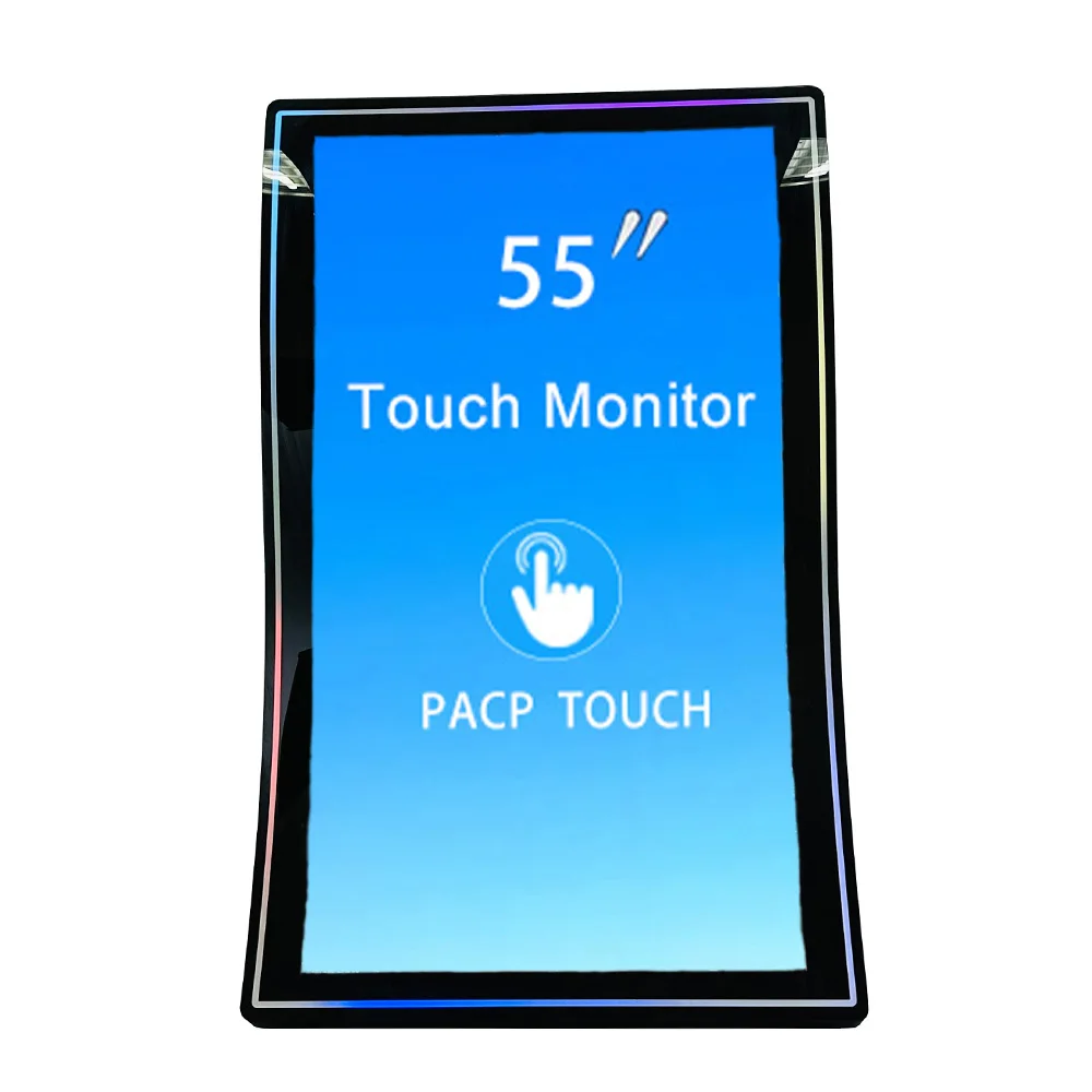 New Hot Sale 55 Inch Curved S Shape Intellitouch Monitor with DVI Interface and LED Light for PC Gaming