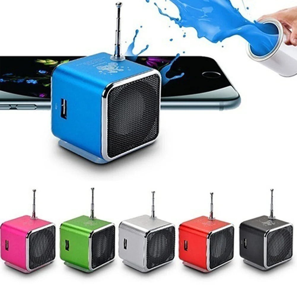 Upgraded Subwoofer Speaker Mini LED MP3 Player FM Stereo Portable Radio for PC Notebook TD-V26 with Bluetooth-compatible