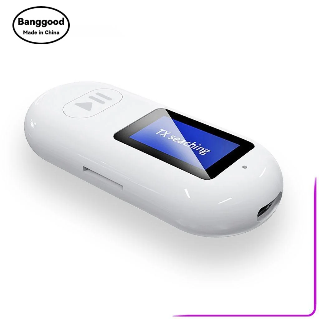 GR05 Dot Matrix Screen Display Car Mobile Phone Wireless Bluetooth Audio Adapter 2-in-1 Card Transmitter Receiver