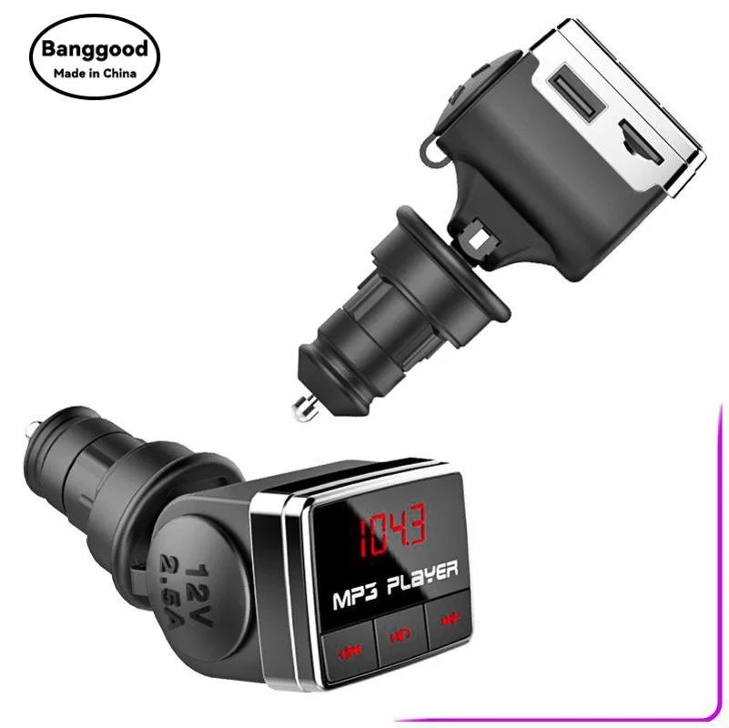 BT10 Auto Supplies Car Bluetooth Player with Cigarette Lighter Expansion Can Insert Card and U Disk 2.1A