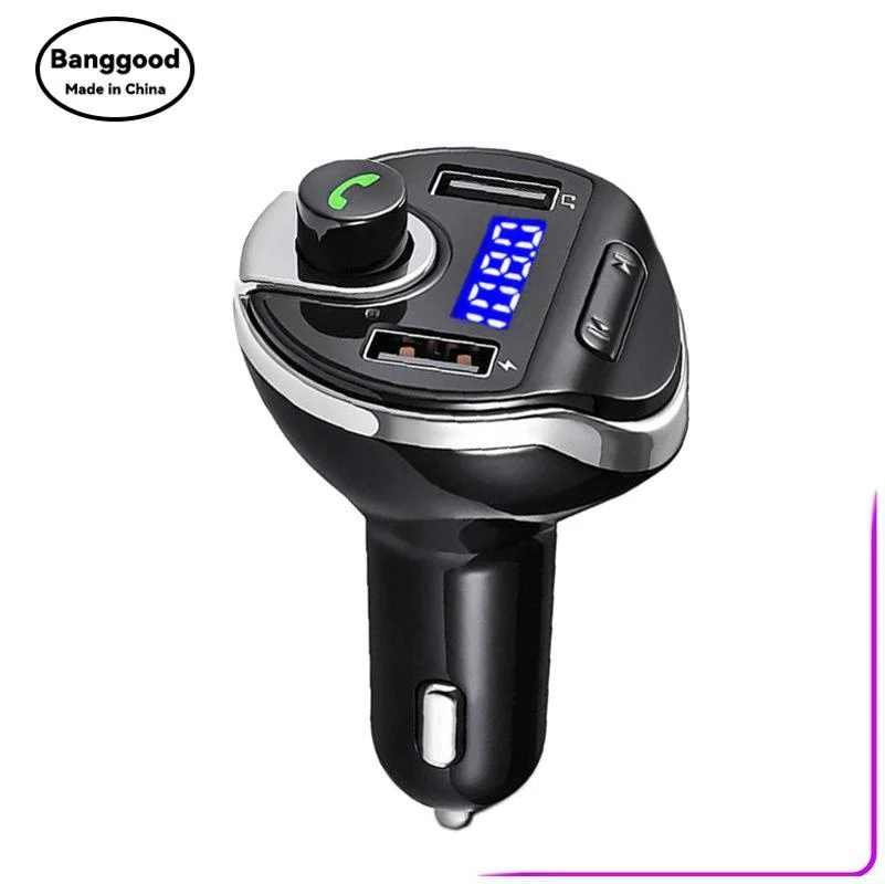 T20 Car Bluetooth MP3 Music Player Car FM Transmitter Phone Hands-Free New Product in Stock