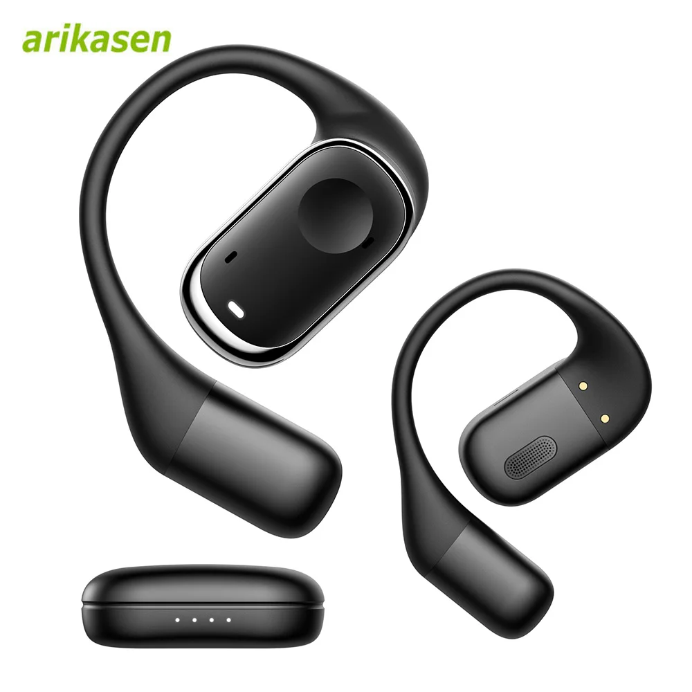 Wireless Headphones Sports Open Ear Earbuds with Deep Bass Premium Sound OWS Bluetooth Earphones Hands Free Call Volume Control
