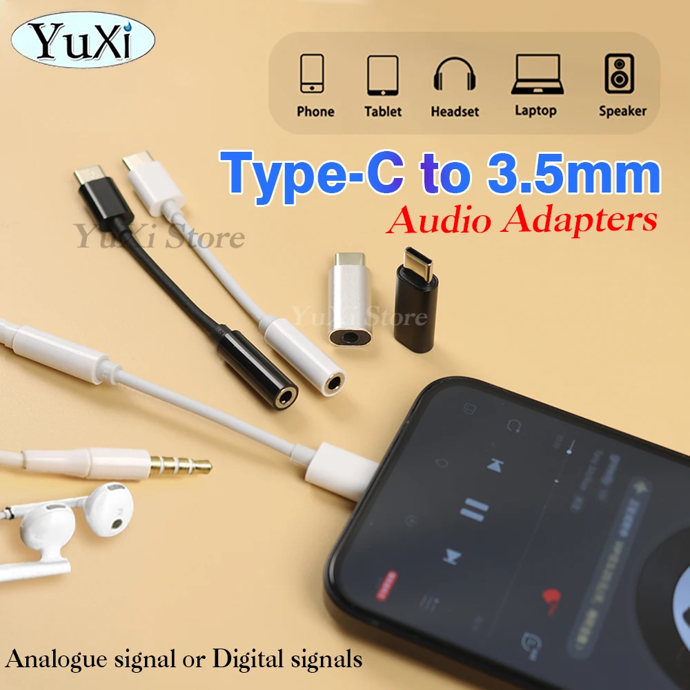 1Pc HiFi USB Type C to 3.5mm Jack Earphone Adapter USB C Audio Cable Converter For HUAWEI Samsung Xiaomi OPPO VIVO DAC Digital