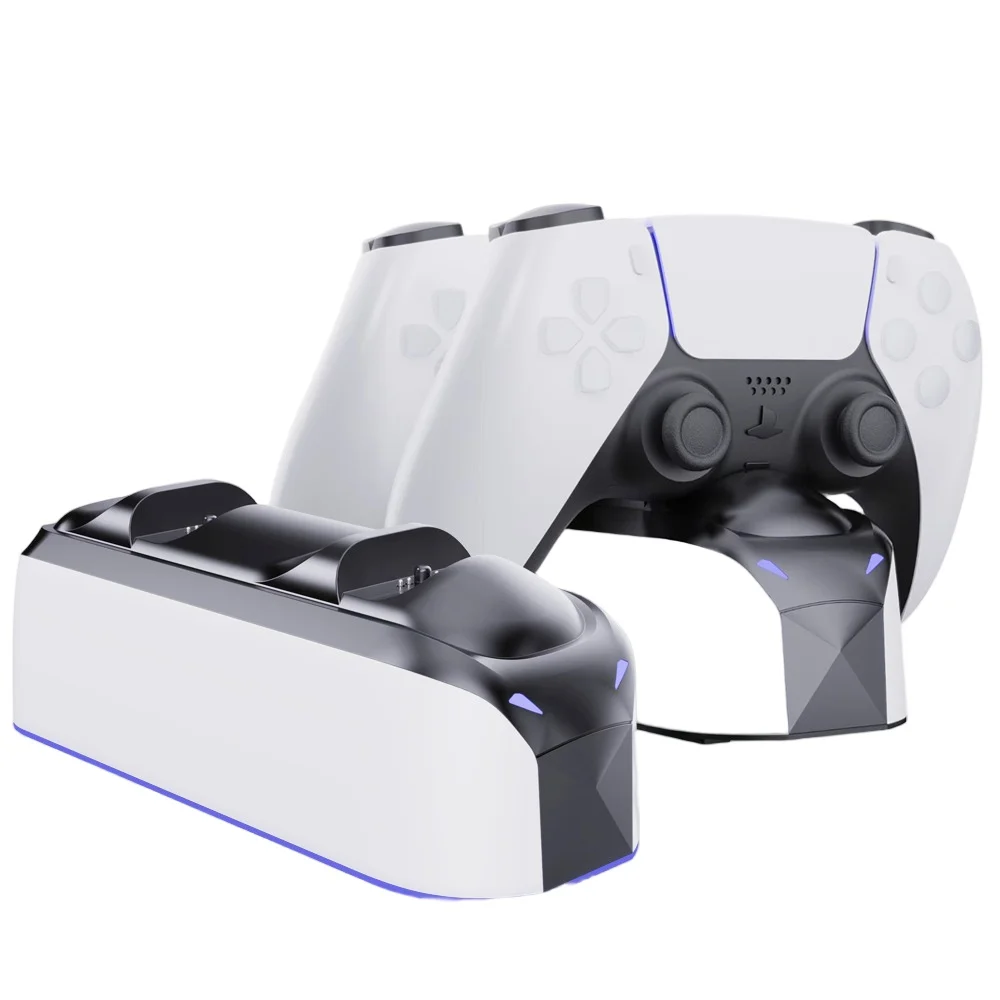 RGB Dual Charging Station for PS5 Controllers Fast Charger Dock Stand Game Accessories Model Figurine