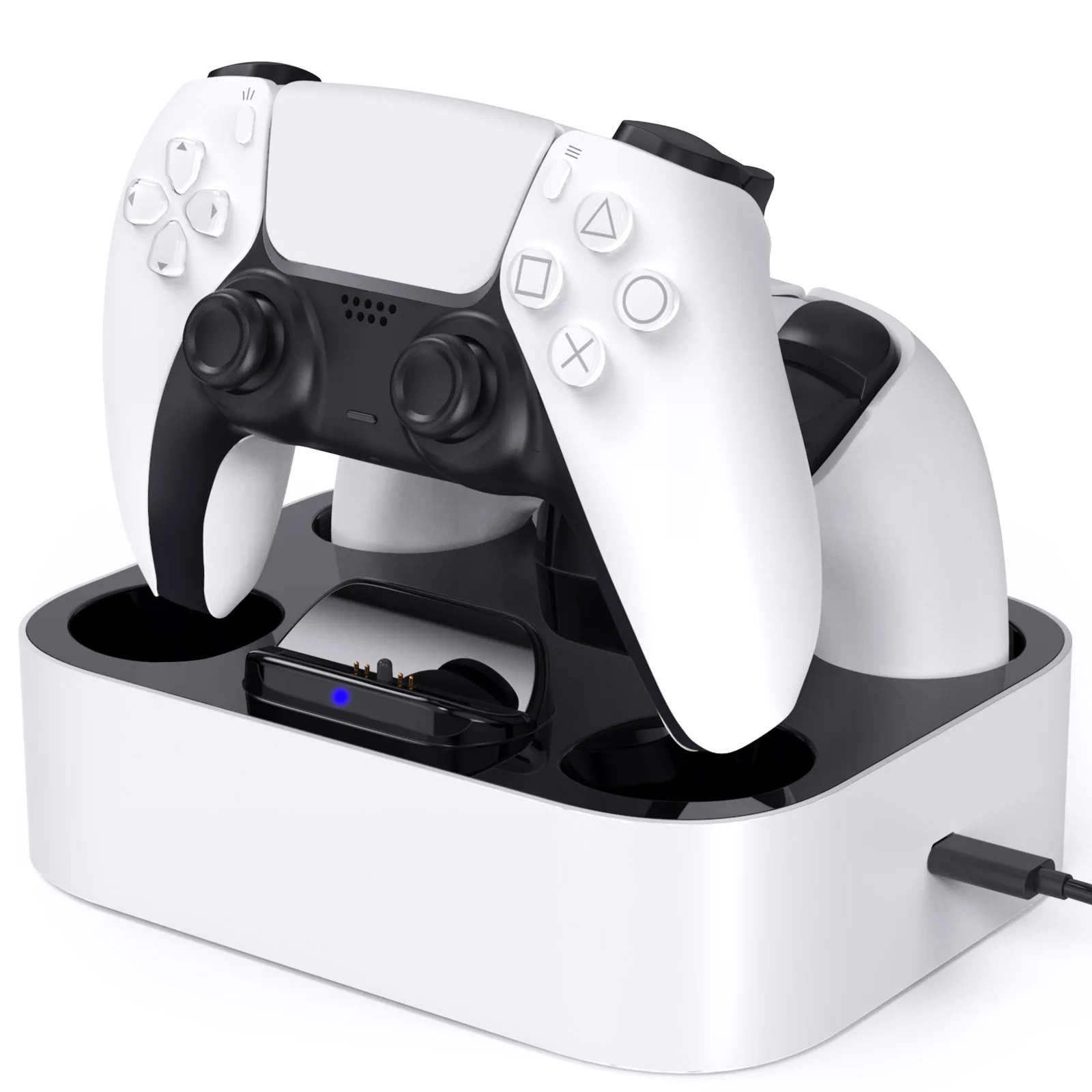 PS5 Fast Dual Charger Dock for Sony PlayStation 5 Wireless Controller USB Type-C Charging Cradle Dock Station LED Indicator