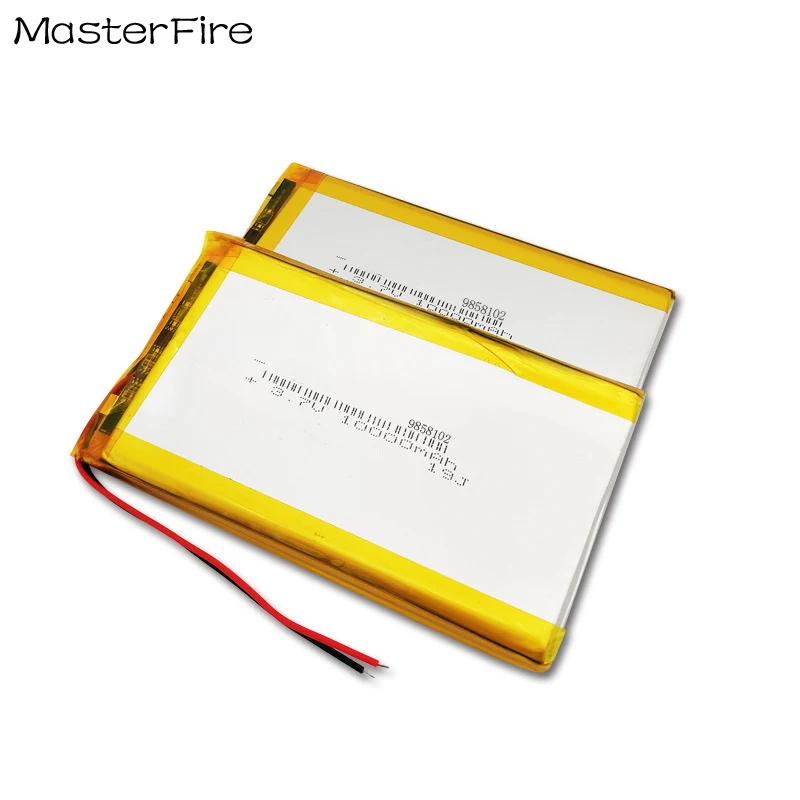 4pcs/lot 9858102 10000mah 3.7V Lithium Polymer Battery For Power Bank Notebook Tablet PC MID Rechargeable Li-polymer Batteries