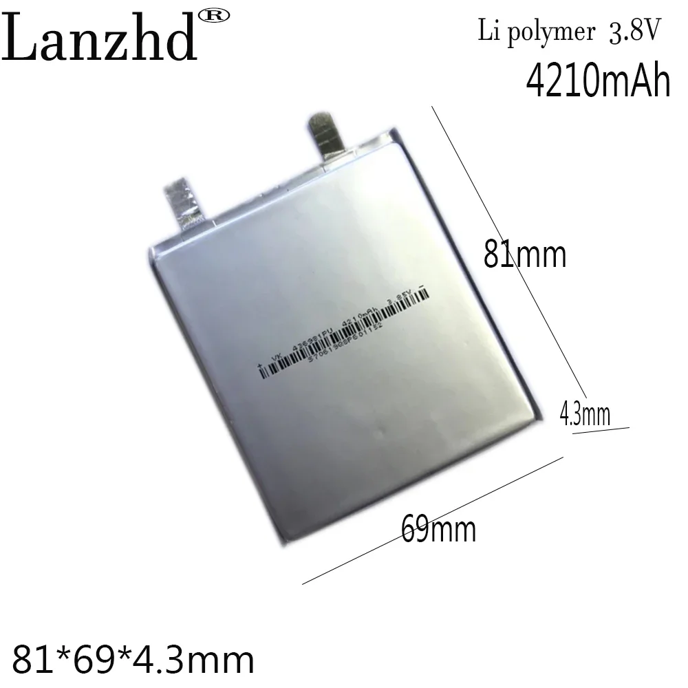 1-10PCS Rechargeable 3.8V 4210mAh 436981 Lithium Polymer Li Ion Lipo Battery For E-book Power Bank Tablet Camera Radio Notebook