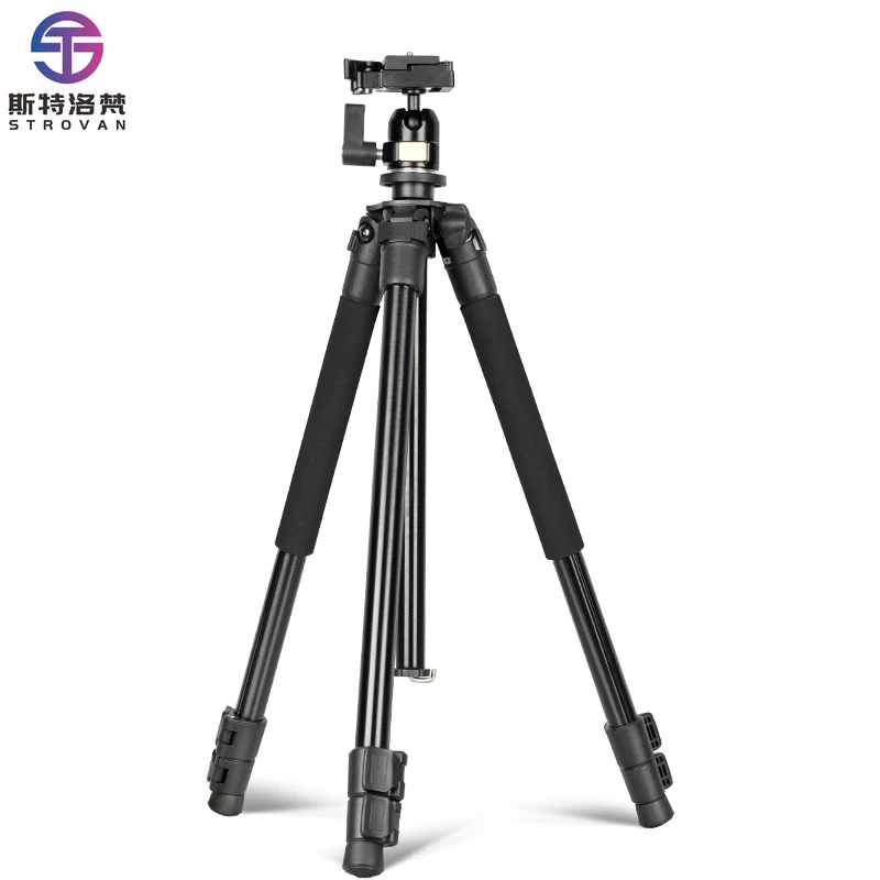Q308 Travel Tripod Lightweight Flip Leg Lock Aluminum Alloy with Ball Head Stand Tripod for Digital Mobile Phone