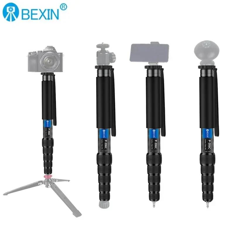 P306C Professional Carbon Fiber Monopod Lightweight Portable Outdoor Travel Tripod Monopod Bracket for Digital SLR Camera
