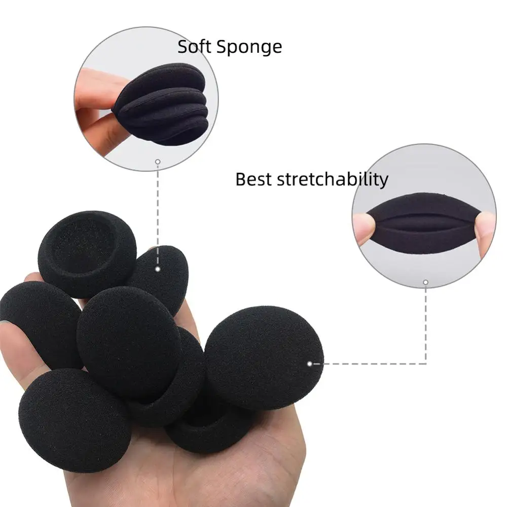 KQTFT Soft Foam Replacement Ear pad for Logitech PC960 Stereo Headset USB Headset Sleeve Sponge Tip Cover Earbud Cushion