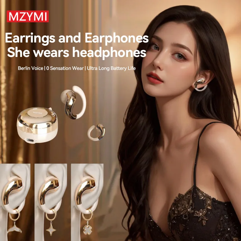 MZYMI YX38 Earhook Wireless Portable Earphone Bluetooth Noise Reduction Earbud Stable and Fast Headphones Earrings and Earphones