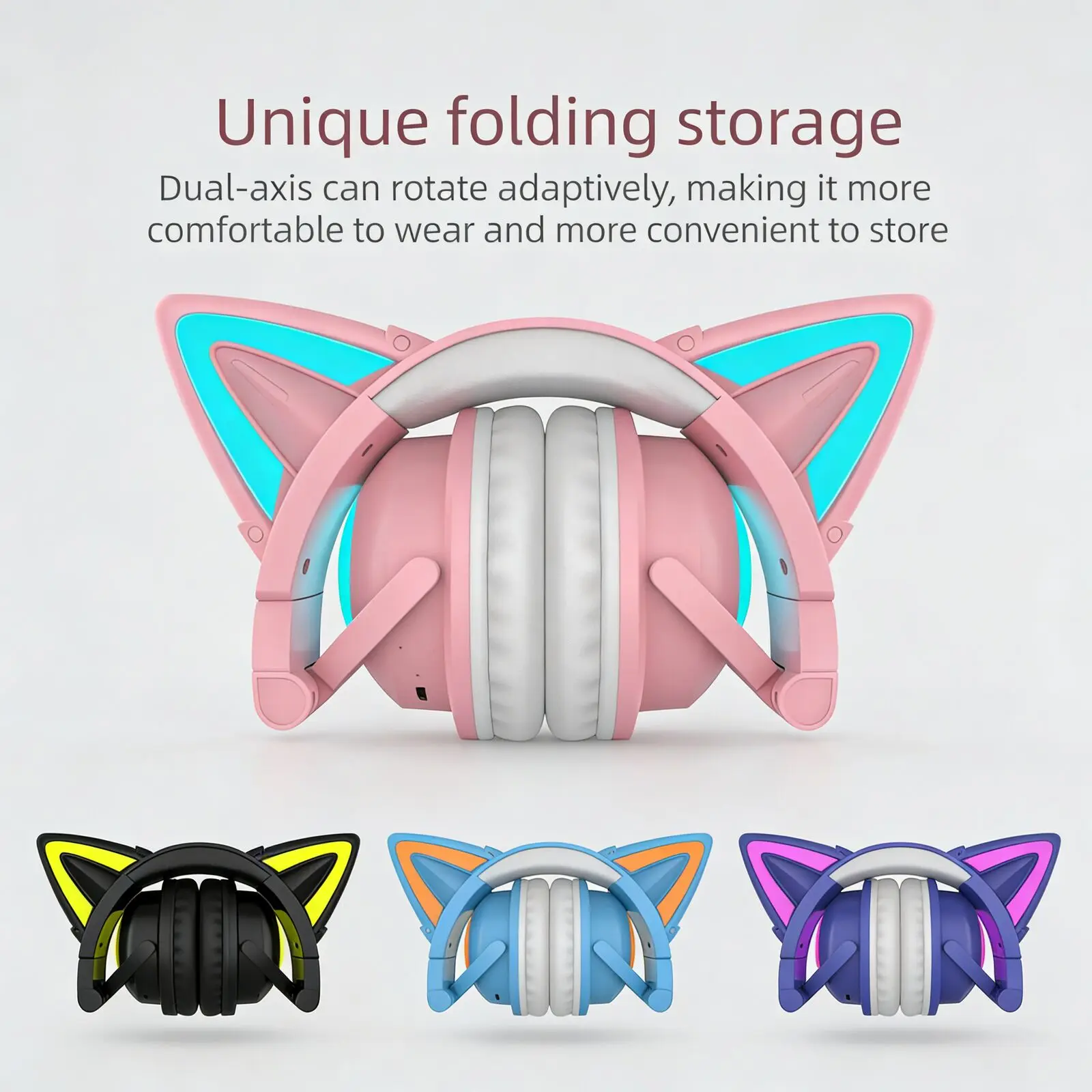 New E-sports Luminous Wireless Earphones With Bluetooth Headset, Foldable Storage, Long-lasting Battery Life Comfortable To Wear
