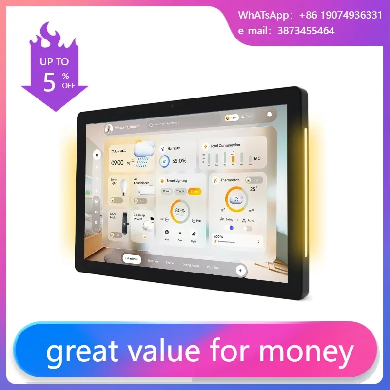 Wall Mount Android Tablet Smart Home Control Panel 10" RK3566 4+32GB POE RS485 Charging