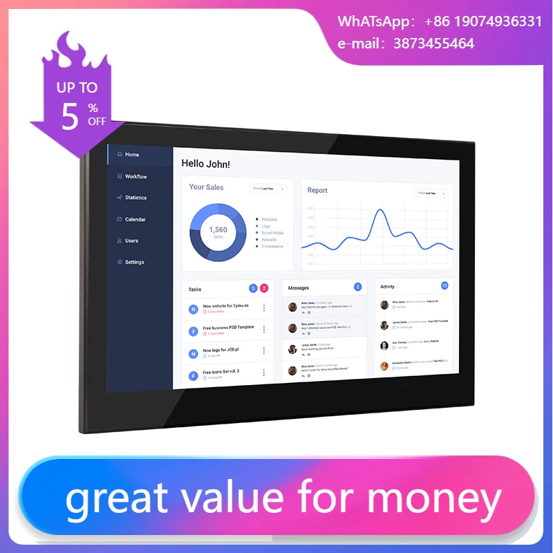 YC-SM116P Smart Home Control Panel Knx Android Linux Tablet For Home Automation Industrial Use With 2GB Memory Capacity New