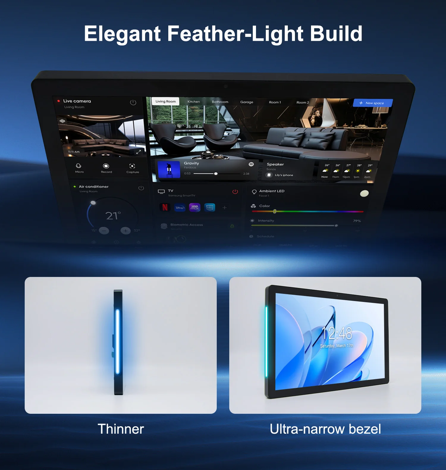 Android Tablet Wall Mount Smart Home Control Panel 8" 10 Inch PX30 2+32GB POE RS485 Home Assistant ZigBee Gateway