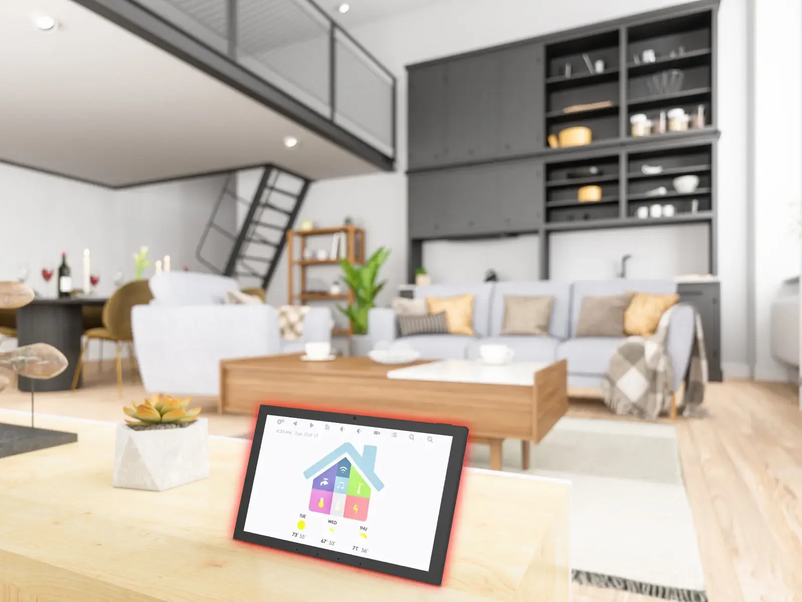 Smart Home Matter Thread Wifi 10.1 15.6 Inch Wall Mounting Android Display Relay RJ45 Automation Device Control Tablet Panel