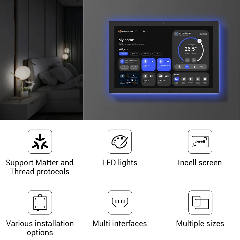 Smart Home Control Panel 4+64GB With POE Touch Screen Display Smart Home All-in-One RK3576S Tablet With Touch Screen Display