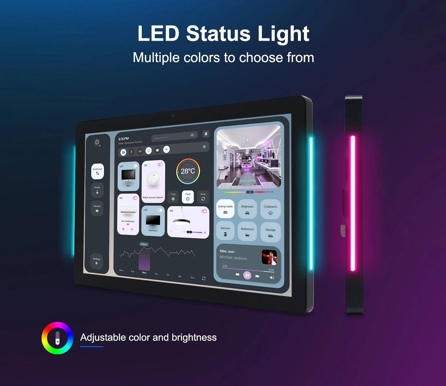 Wall Mount Android Tablet Smart Home Control Panel 5.5" PX30 2+32GB POE RS485 Rugged Industrial