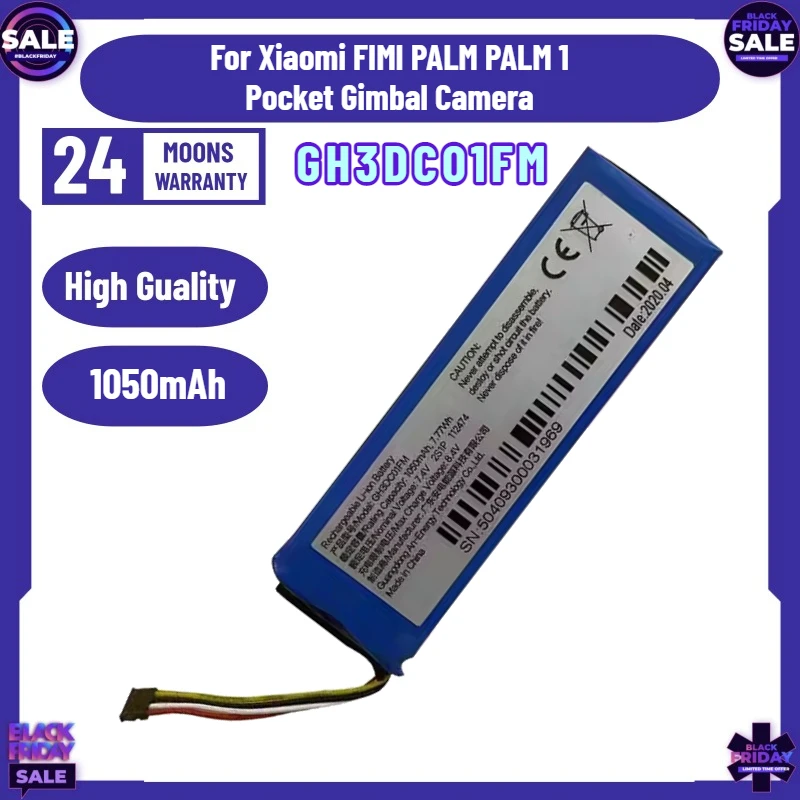 New 7.4V 1050mAh GH3DC01FM Battery for Xiaomi FIMI PALM PALM 1 Pocket Gimbal Camera