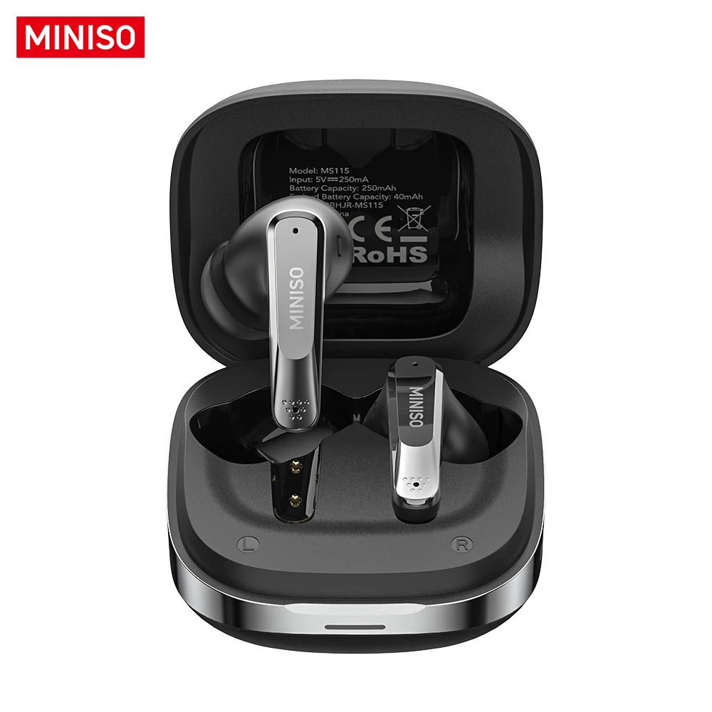 Ai Translator Headphones MINISO MS115 Bluetooth Earphone Wireless Earbuds Low Latency Headset With Mic Gaming 50Hrs Playback