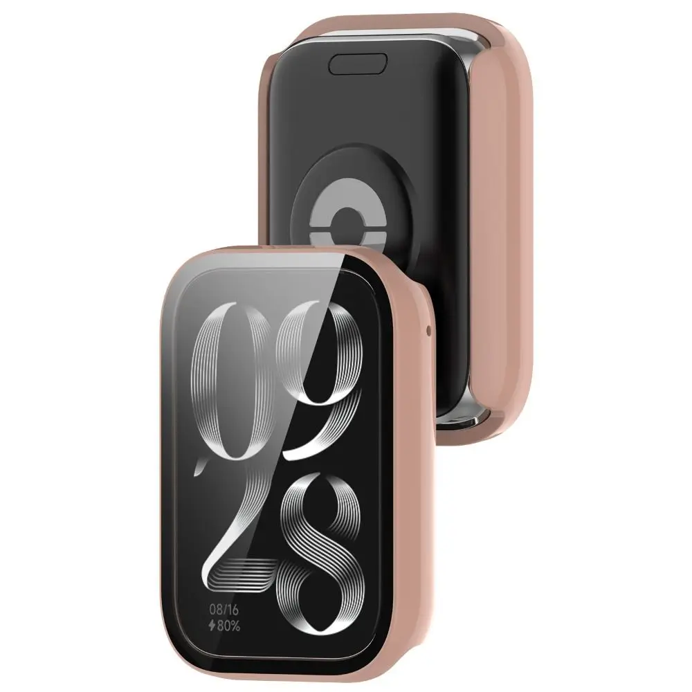 PC+Tempered Protective Case Anti-Scratch Full Cover Screen Protector Smart Watch Accessories Cover Shell for Xiaomi Band 9 Pro