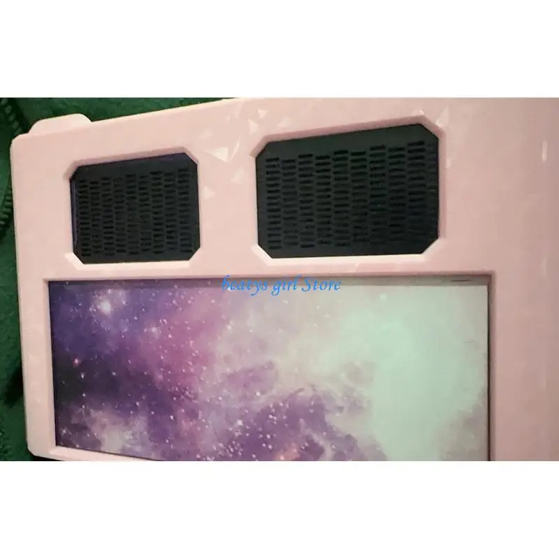 C7AB Plastic Housing Game Console Sound Enhancing Protective Case Ergonomic Grip Back Cover Shell with Speaker and Fan Port