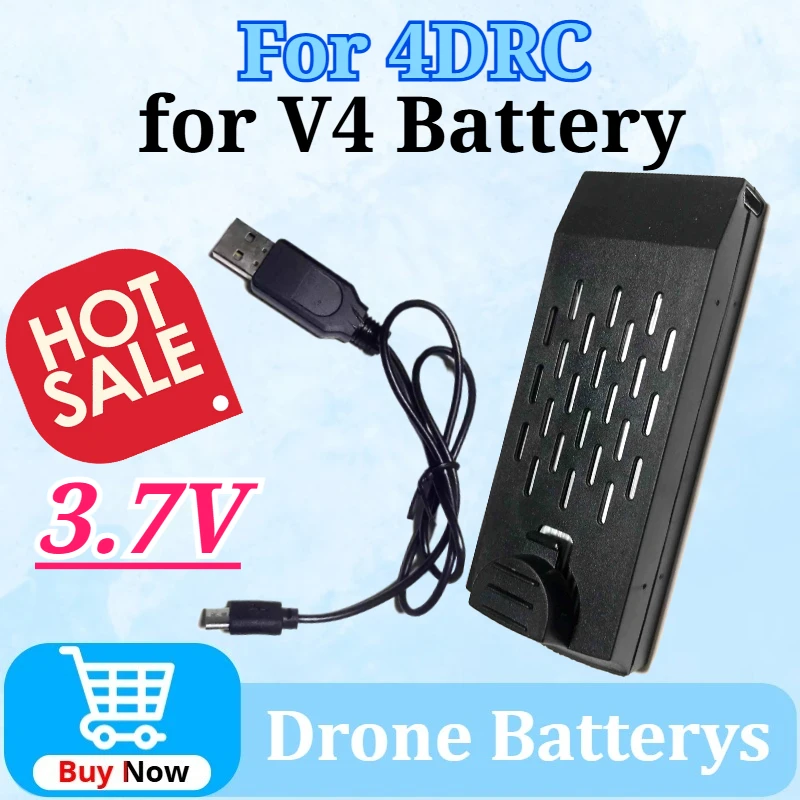 For V4 3.7V Battery charging cable for 4DRC V4 RC Drone Accessories Remote Control Reliable Power Premium Quality Batterys