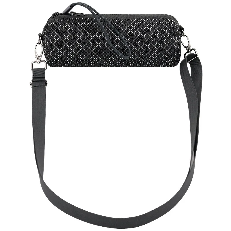 For Xiaomi ASM02G Bluetooth Speaker Carrying Bag Sound Permeable Adjustable Strap Double Zipper Travel Pouch