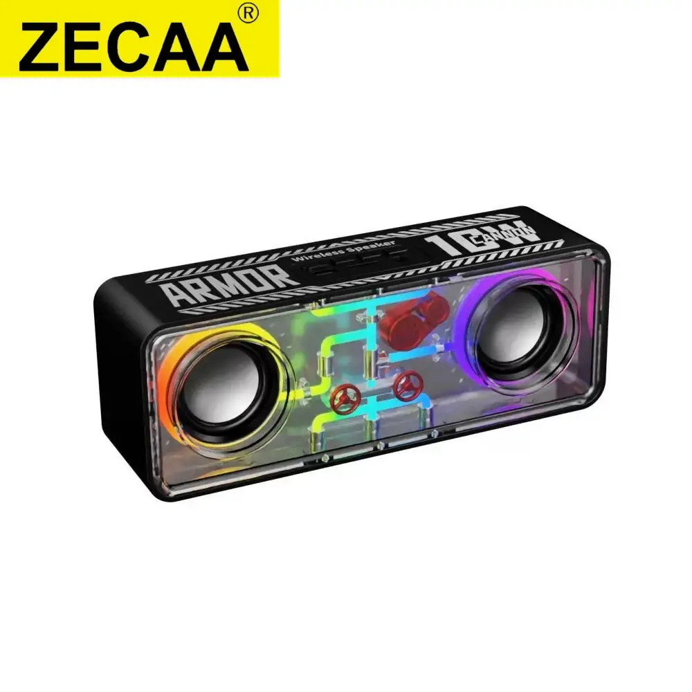 ZECAA Portable Mecha Mini Bluetooth Speaker Wireless Bluetooth Smart Speaker Box With RGB Color Light Wireless Smart Speaker