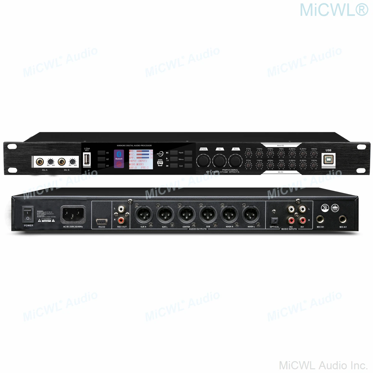 Digital Effector Microphone KX500 Effects Processor Stage Studio Bluetooth WiFi Wireless with Laptop iPhone Software