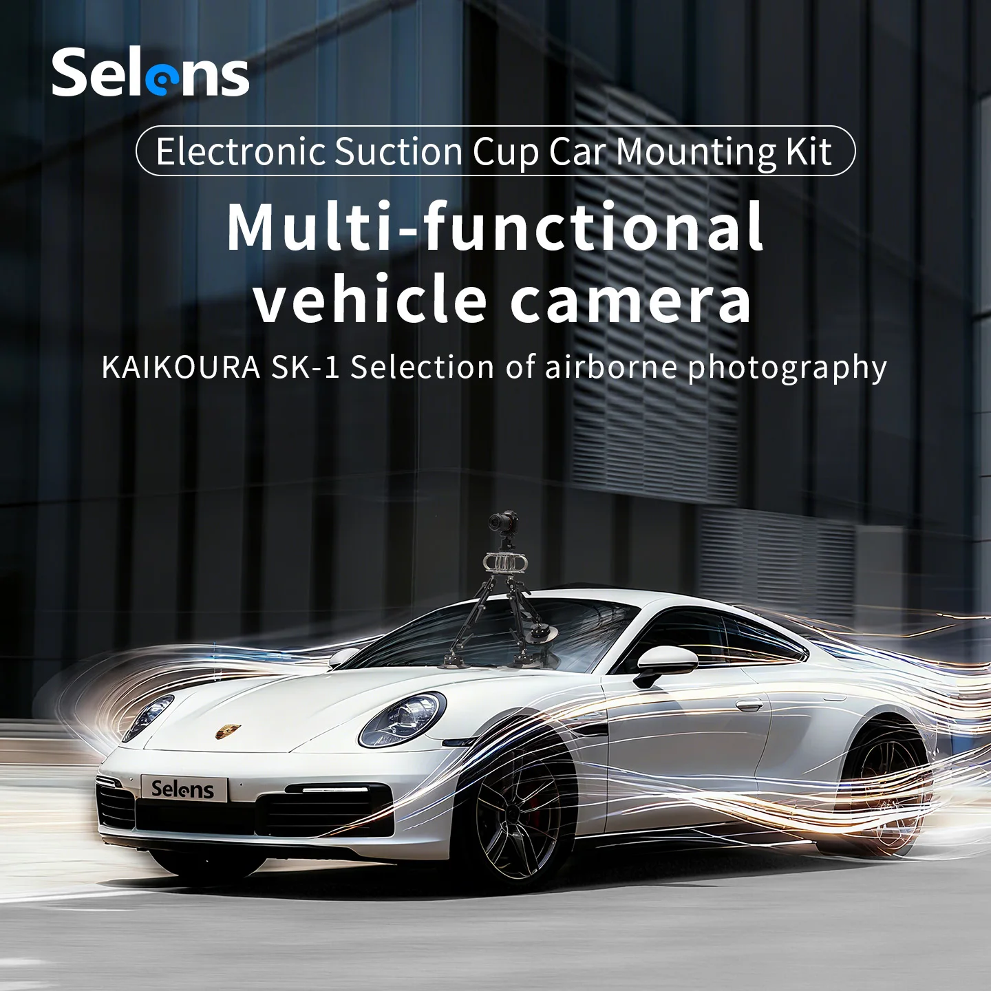 Selens Newest Aluminium Alloy 50cm 50kg Load Car Electric Suction Cup Mount Holder DSLR Camera Tripod Photography Accessories
