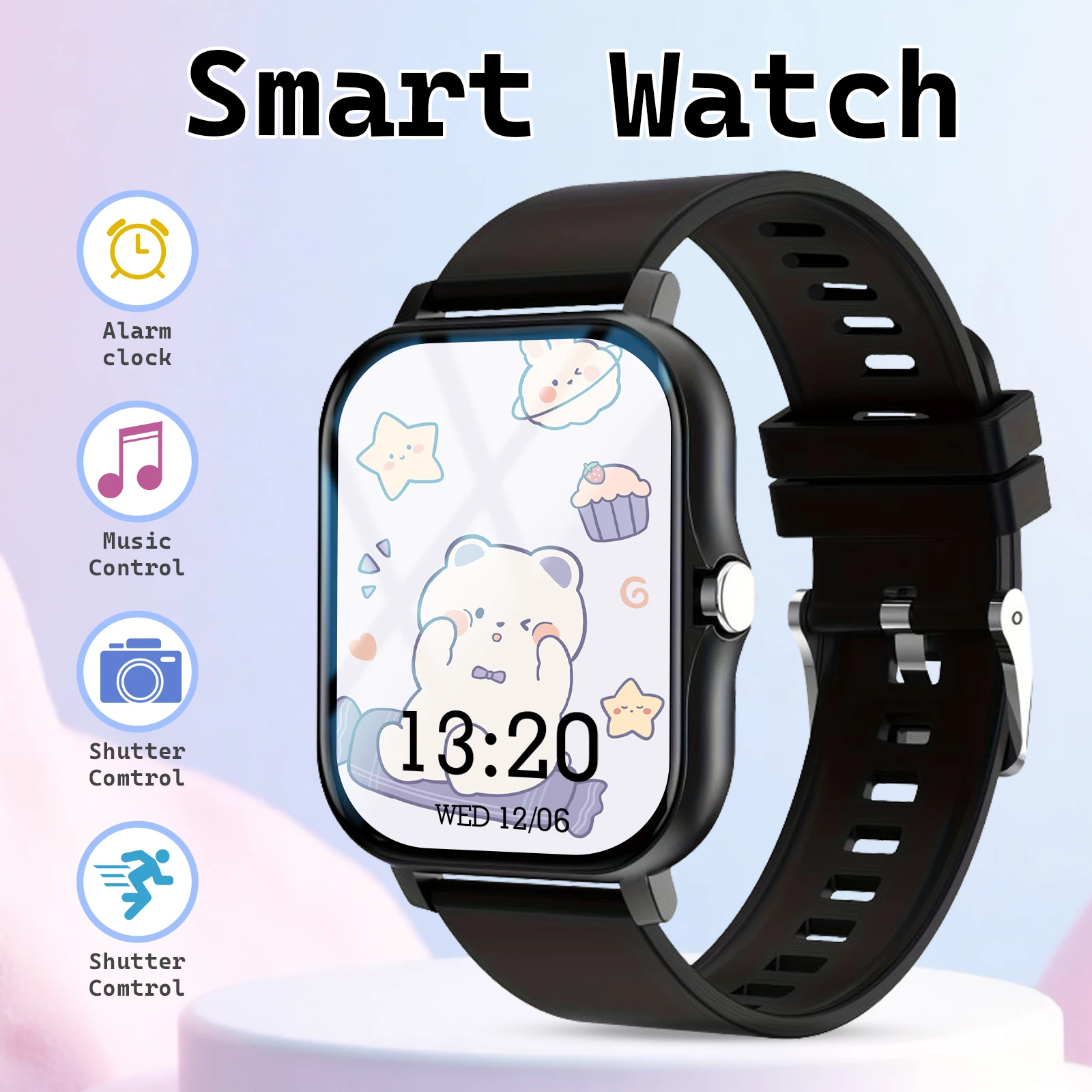 Kids' Smart Watch With Wireless Calling, Multi-Sport Modes, Message Reminders, Sports Watch For Iphone/Android