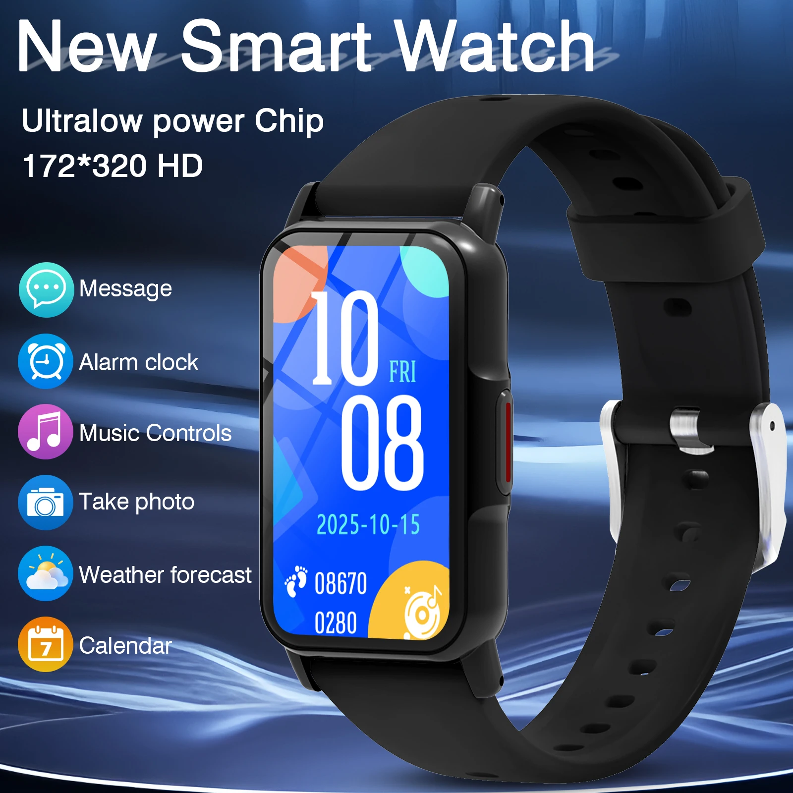 2026 New Smart Watch, Can Make And Receive Calls, Message Reminders, Music Playback, Suitable For Iphone And Android Phones